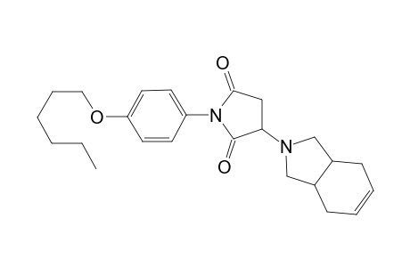 1H-Pyrrole-2,5-dione, 3-(1,3,3a,4,7,7a-hexahydro-2H-isoindol-2-yl)-1-[4-(hexyloxy)phenyl]dihydro-