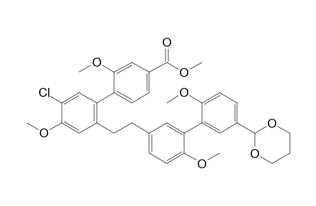 4-[5-chloro-2-[2-[3-[5-(1,3-dioxan-2-yl)-2-methoxy-phenyl]-4-methoxy-phenyl]ethyl]-4-methoxy-phenyl]-3-methoxy-benzoic acid methyl ester