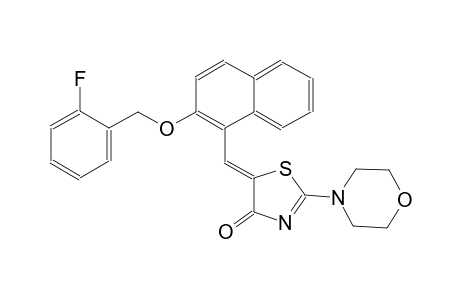 (5Z)-5-({2-[(2-fluorobenzyl)oxy]-1-naphthyl}methylene)-2-(4-morpholinyl)-1,3-thiazol-4(5H)-one