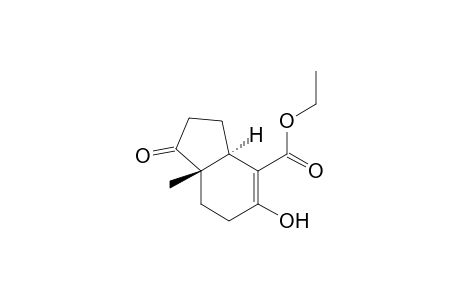 1H-Indene-4-carboxylic acid, 2,3,3a,6,7,7a-hexahydro-5-hydroxy-7a-methyl-1-oxo-, ethyl ester, trans-