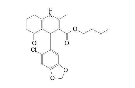 butyl 4-(6-chloro-1,3-benzodioxol-5-yl)-2-methyl-5-oxo-1,4,5,6,7,8-hexahydro-3-quinolinecarboxylate