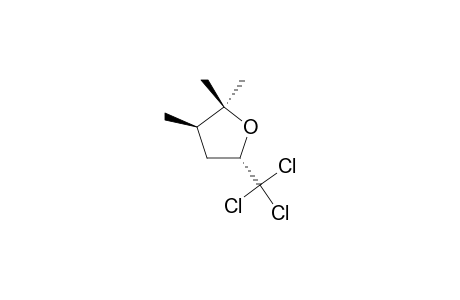 2,2,3-Trimethyl-5-trichloromethyl-tetrahydrofuran-(trans)