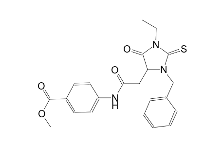 methyl 4-{[(3-benzyl-1-ethyl-5-oxo-2-thioxo-4-imidazolidinyl)acetyl]amino}benzoate