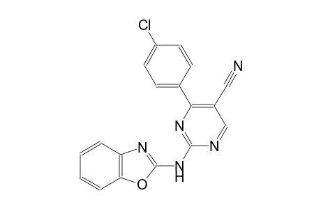 2-(1,3-benzoxazol-2-ylamino)-4-(4-chlorophenyl)-5-pyrimidinecarbonitrile