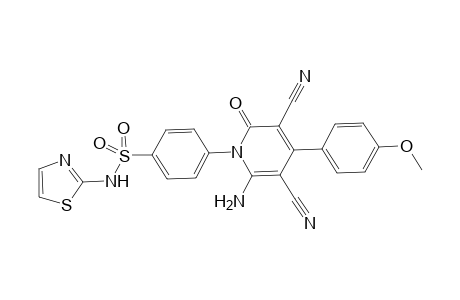 4-(6-Amino-3,5-dicyano-4-(4-methoxyphenyl)-2-oxopyridin-1(2H)-yl)-N-(thiazol-2-yl)benzenesulfonamide