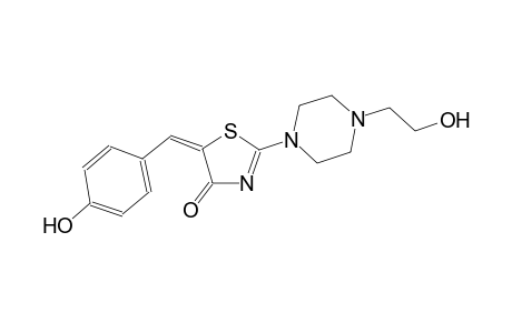4(5H)-thiazolone, 2-[4-(2-hydroxyethyl)-1-piperazinyl]-5-[(4-hydroxyphenyl)methylene]-, (5E)-