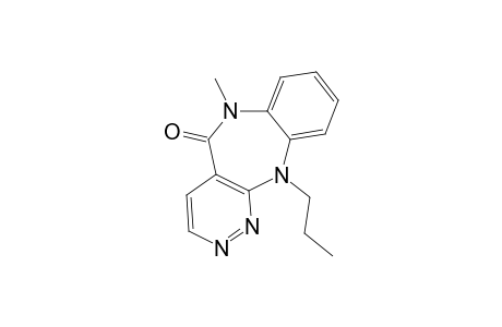 6,11-DIHYDRO-6-METHYL-11-PROPYL-5-H-PYRIDAZINO-[3.4-B]-[1.5]-BENZODIAZEPIN-5-ONE