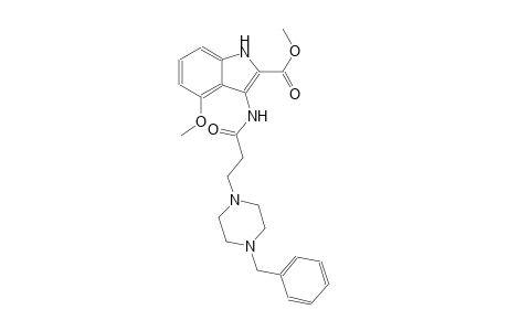 methyl 3-{[3-(4-benzyl-1-piperazinyl)propanoyl]amino}-4-methoxy-1H-indole-2-carboxylate