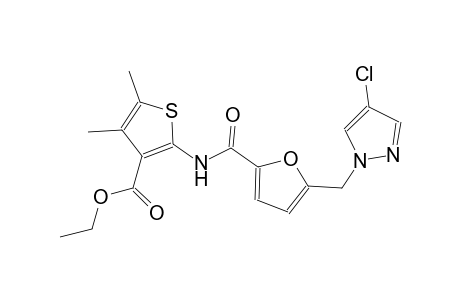 ethyl 2-({5-[(4-chloro-1H-pyrazol-1-yl)methyl]-2-furoyl}amino)-4,5-dimethyl-3-thiophenecarboxylate