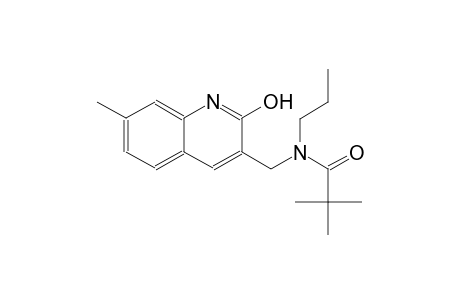 N-[(2-hydroxy-7-methyl-3-quinolinyl)methyl]-2,2-dimethyl-N-propylpropanamide