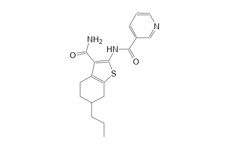 N-[3-(aminocarbonyl)-6-propyl-4,5,6,7-tetrahydro-1-benzothien-2-yl]nicotinamide