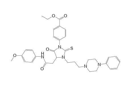 benzoic acid, 4-[4-[2-[(4-methoxyphenyl)amino]-2-oxoethyl]-5-oxo-3-[3-(4-phenyl-1-piperazinyl)propyl]-2-thioxo-1-imidazolidinyl]-, ethyl ester