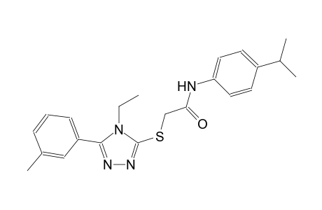 2-{[4-ethyl-5-(3-methylphenyl)-4H-1,2,4-triazol-3-yl]sulfanyl}-N-(4-isopropylphenyl)acetamide