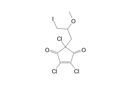 2,4,5-TRICHLORO-2-(3-IODO-2-METHOXY-PROPYL)-2-CYCLOPENTENE-1,3-DIONE