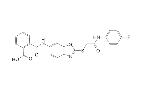 benzoic acid, 2-[[[2-[[2-[(4-fluorophenyl)amino]-2-oxoethyl]thio]-6-benzothiazolyl]amino]carbonyl]-