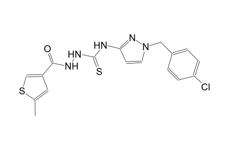 N-[1-(4-chlorobenzyl)-1H-pyrazol-3-yl]-2-[(5-methyl-3-thienyl)carbonyl]hydrazinecarbothioamide
