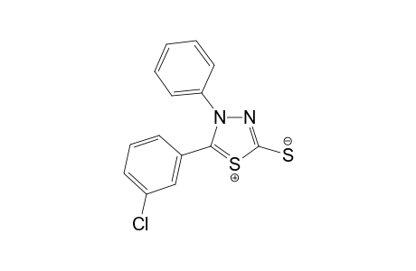 5-(m-CHLOROPHENYL)-4-PHENYL-1,3,4-THIADIAZOLIDINE-2-THIOL, MESO-IONIC DIDEHYDRO DERIVATIVE