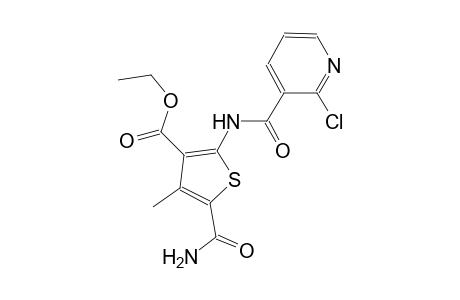 ethyl 5-(aminocarbonyl)-2-{[(2-chloro-3-pyridinyl)carbonyl]amino}-4-methyl-3-thiophenecarboxylate