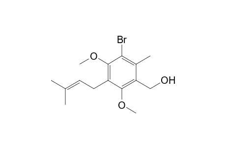 3-Bromo-4,6-dimethoxy-2-methyl-5-(3-methyl-2-butenyl)benzyl alcohol