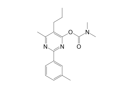 6-Methyl-2-(3-methylphenyl)-5-propyl-4-pyrimidinyl dimethylcarbamate