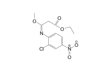 Propanoic acid, 3-[(2-chloro-4-nitrophenyl)imino]-3-methoxy-, ethyl ester