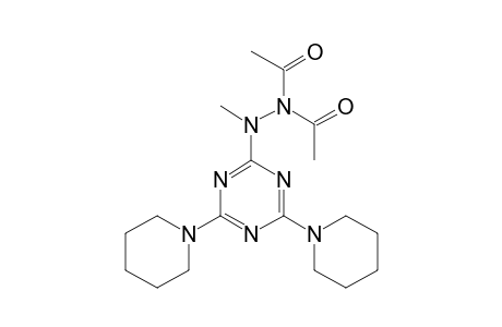 Acetic acid, N-acetyl-N'-[4,6-di(1-piperidinyl)-1,3,5-triazin-2-yl]-N'-methylhydrazide