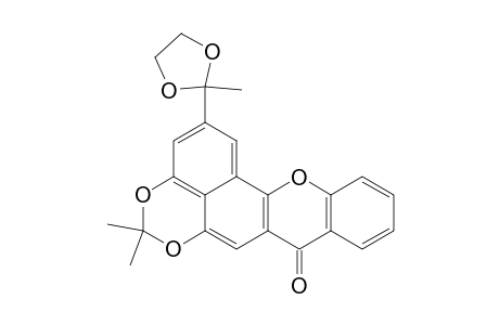 5,5-Dimethyl-2-(2-methyl-1,3-dioxolan-2-yl)-8H-[1,3]benzodioxino[4,5-bc]xanthen-8-one