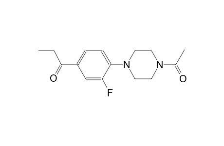 1-[4-(4-Acetyl-1-piperazinyl)-3-fluorophenyl]-1-propanone