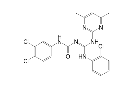 N-{(E)-(2-chloroanilino)[(4,6-dimethyl-2-pyrimidinyl)amino]methylidene}-N'-(3,4-dichlorophenyl)urea