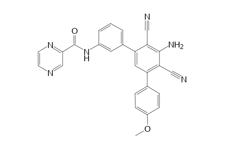 3-Amino-5-(p-methoxyphenyl)-3'-(pyrazine-2"-carboxamido)-biphenyl-2,4-dicarbonitrile