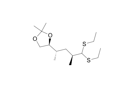 1,3-Dioxolane, 4-[4,4-bis(ethylthio)-1,3-dimethylbutyl]-2,2-dimethyl-, [4S-[4.alpha.(1S*,3R*)]]-