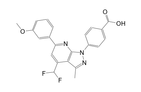 benzoic acid, 4-[4-(difluoromethyl)-6-(3-methoxyphenyl)-3-methyl-1H-pyrazolo[3,4-b]pyridin-1-yl]-