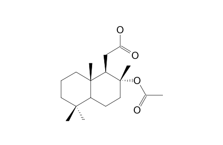 8-alpha-Acetoxy-13,14,15,16,tetranorlabdan-12-oic-acid