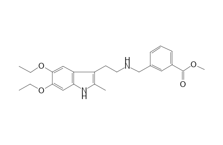 3-[[2-(5,6-diethoxy-2-methyl-1H-indol-3-yl)-ethylamino]-methyl]-benzoic acid methyl ester