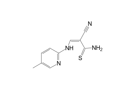 (2Z)-2-Cyano-3-[(5-methyl-2-pyridinyl)amino]-2-propenethioamide