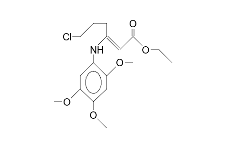 6-Chloro-3-<2,4,5-trimethoxyphenylamino>-hex-2-enoic acid, ethyl ester