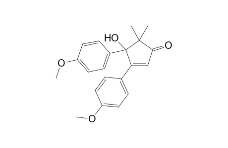 4-Hydroxy-3,4-bis(p-methoxyphenyl)-5,5-dimethylylcyclopent-2-en-1-one
