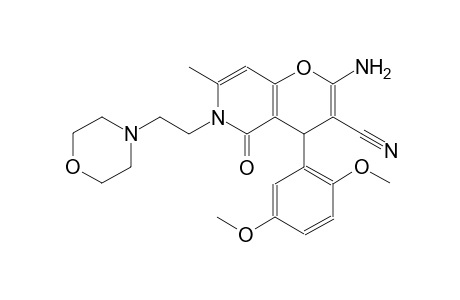 2-amino-4-(2,5-dimethoxyphenyl)-7-methyl-6-[2-(4-morpholinyl)ethyl]-5-oxo-5,6-dihydro-4H-pyrano[3,2-c]pyridine-3-carbonitrile