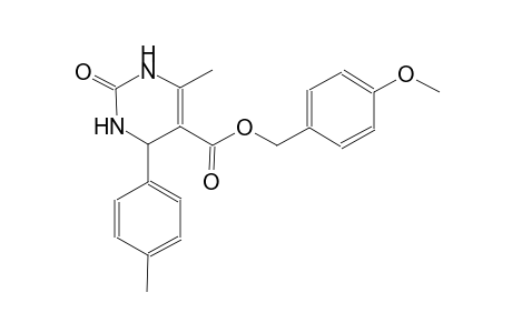 5-pyrimidinecarboxylic acid, 1,2,3,4-tetrahydro-6-methyl-4-(4-methylphenyl)-2-oxo-, (4-methoxyphenyl)methyl ester
