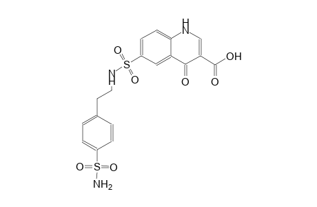 6-[({2-[4-(aminosulfonyl)phenyl]ethyl}amino)sulfonyl]-4-oxo-1,4-dihydro-3-quinolinecarboxylic acid