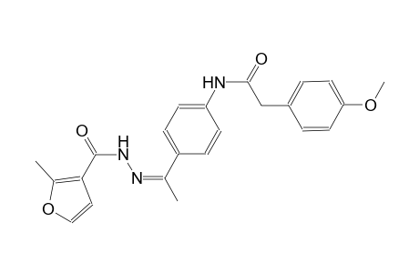 2-(4-methoxyphenyl)-N-{4-[(1Z)-N-(2-methyl-3-furoyl)ethanehydrazonoyl]phenyl}acetamide