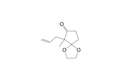 3,3-ETHYLENEDIOXY-2-METHYL-2-(PROP-2'-ENYL)-CYCLOPENTAN-1-ONE;6-METHYL-6-(PROP-2'-ENYL)-1,4-DIOXASPIRO-[4.4]-NONAN-7-ONE