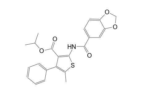 isopropyl 2-[(1,3-benzodioxol-5-ylcarbonyl)amino]-5-methyl-4-phenyl-3-thiophenecarboxylate