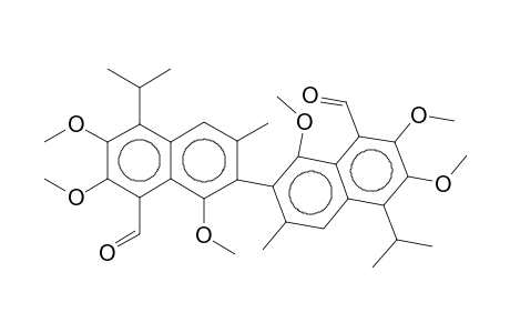 [2,2'-Binaphthalene]-8,8'-dicarboxaldehyde, 1,1',6,6',7,7'-hexamethoxy-3,3'-dimethyl-5,5'-bis(1-methylethyl)-