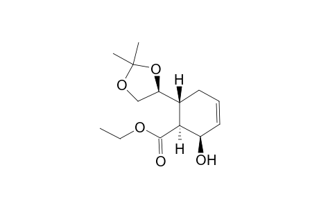 (1S,2R,6R)-6-[(4S)-2,2-dimethyl-1,3-dioxolan-4-yl]-2-hydroxy-1-cyclohex-3-enecarboxylic acid ethyl ester