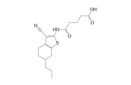 5-[(3-cyano-6-propyl-4,5,6,7-tetrahydro-1-benzothien-2-yl)amino]-5-oxopentanoic acid