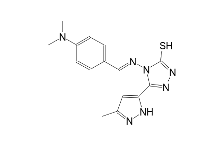 4-({(E)-[4-(dimethylamino)phenyl]methylidene}amino)-5-(3-methyl-1H-pyrazol-5-yl)-4H-1,2,4-triazol-3-yl hydrosulfide