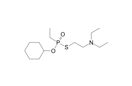 2-[cyclohexoxy(ethyl)phosphoryl]sulfanyl-N,N-diethyl-ethanamine