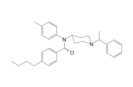4-butyl-N-4-methylphenyl-N-[1-(1-phenylethyl)piperidin-4-yl]benzamide