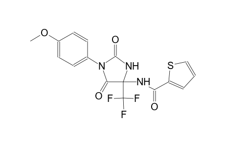 N-[1-(4-methoxyphenyl)-2,5-dioxo-4-(trifluoromethyl)-4-imidazolidinyl]-2-thiophenecarboxamide